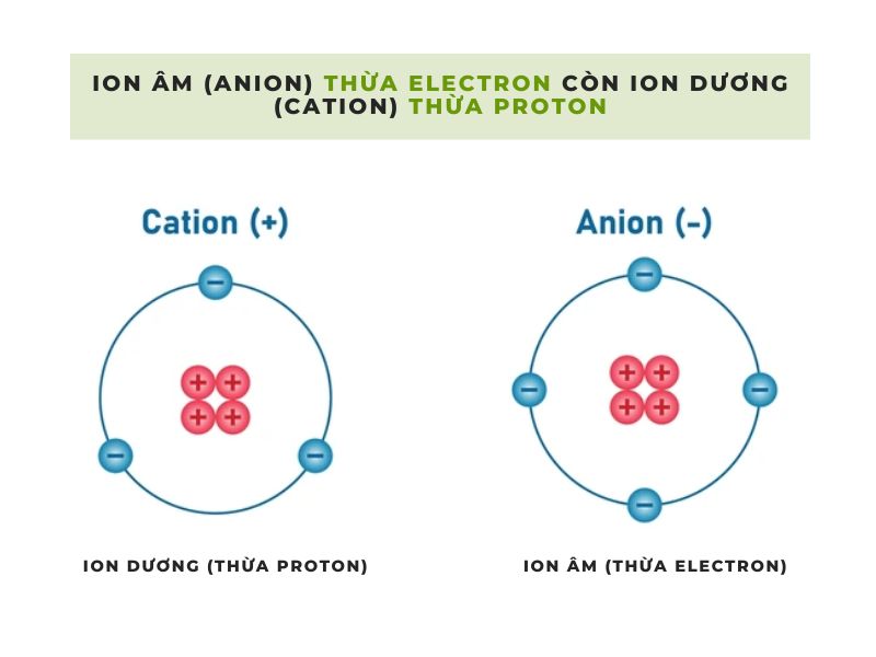 ion âm và ion dương là gì